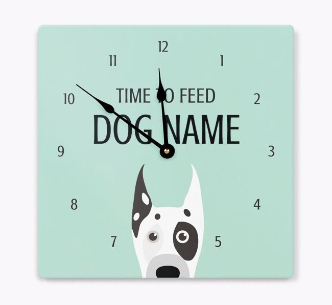 Time To Feed: Personalized {breedFullName} Wall Clock